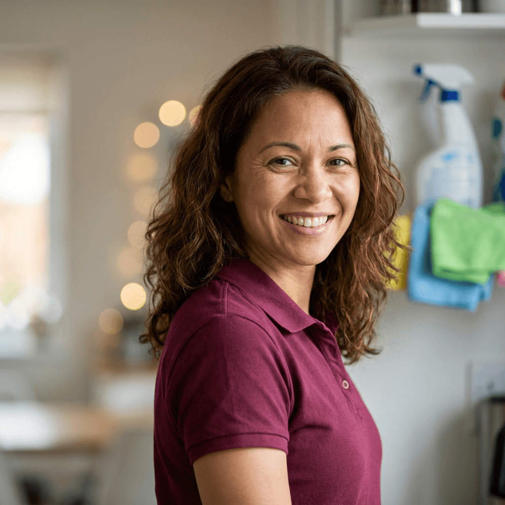 Female retailer standing in her shop with arms crossed, smiling